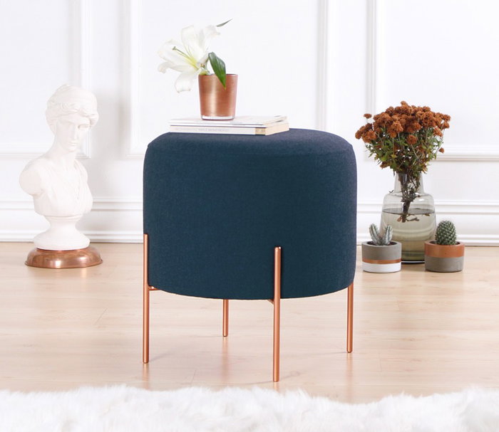 Atelier Del Sofa Puf Azul Marino Copper 50 - Navy Blue Atelier Del Sofa Puf Azul Marino Copper 50 - Navy Blue